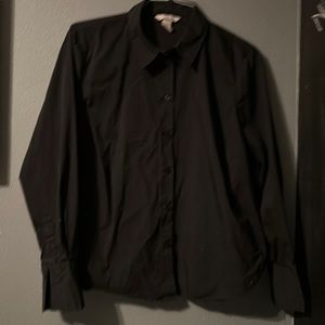 Comfortable black button down women’s shirt